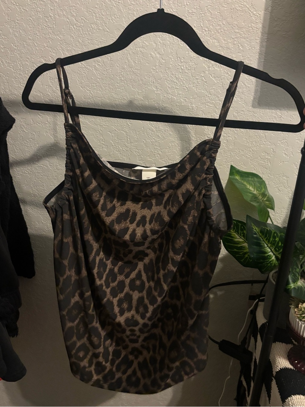H&M Leopard Print Satin Cami - Brown, Black
